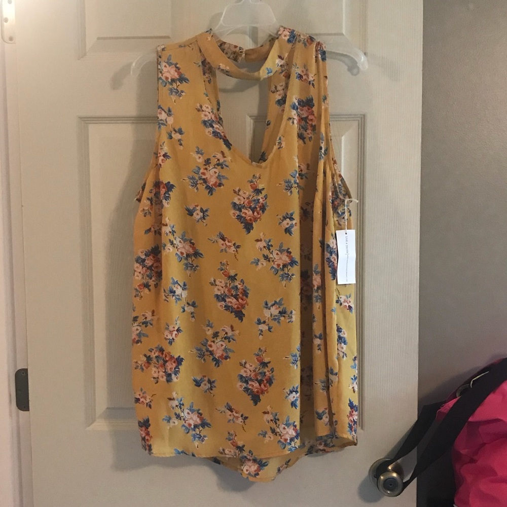 Yellow Floral Tank